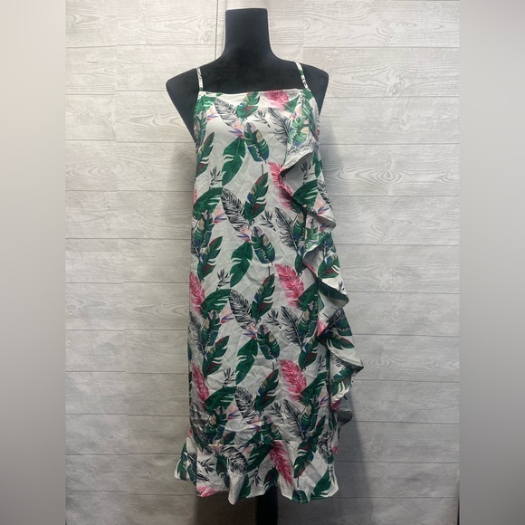 Boohoo‎ Palm Leaf Skater dress 16 - Picture 1 of 8